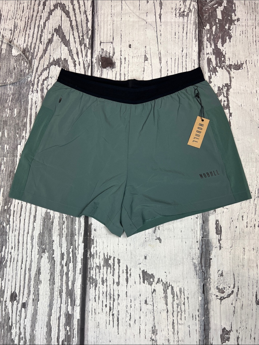 NOBULL - 5” HYBRID SHORTS - COLOR: BALSAM GREEN - NWT - SIZE XL